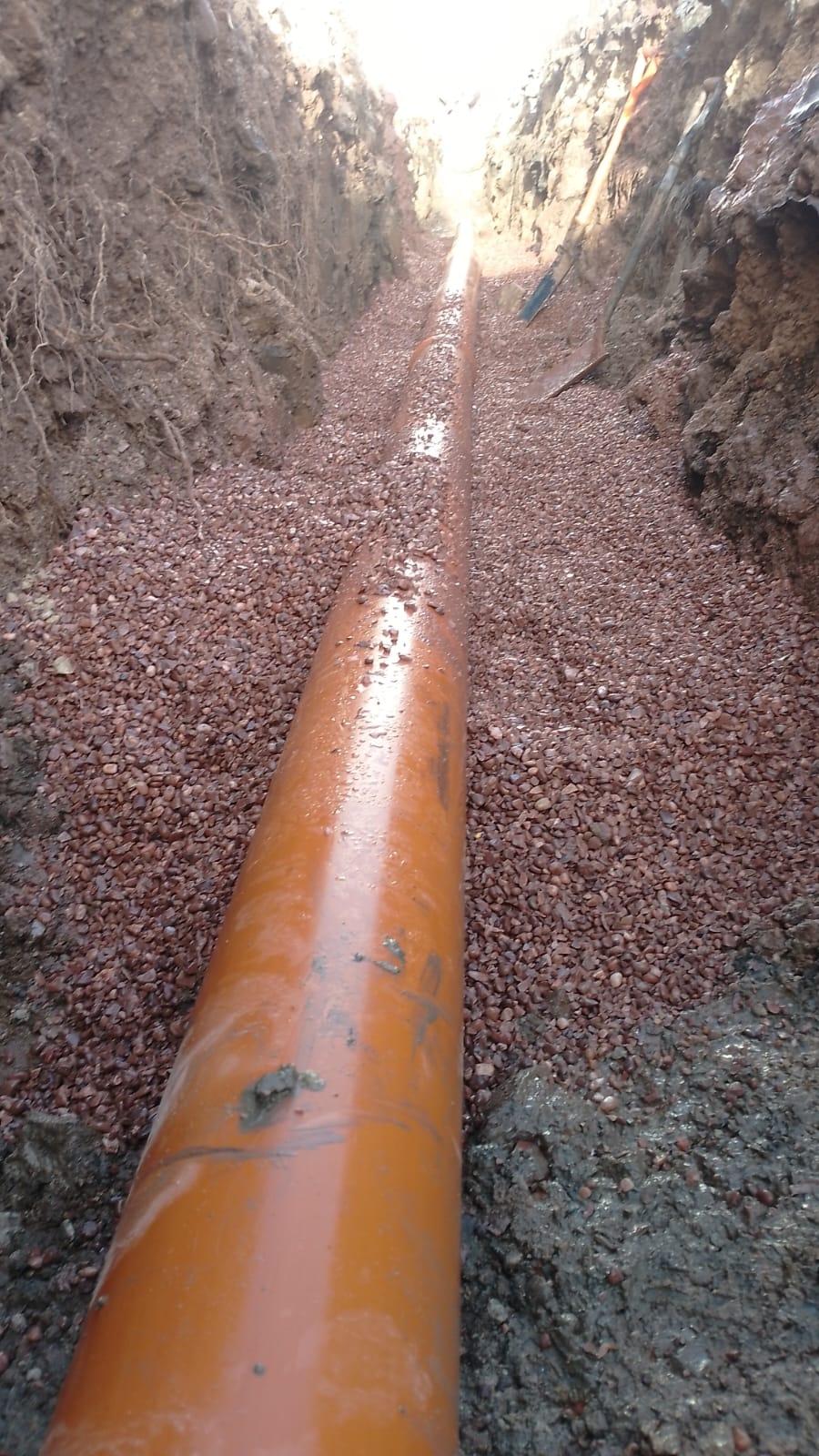 Drain pipe replacement and excavation