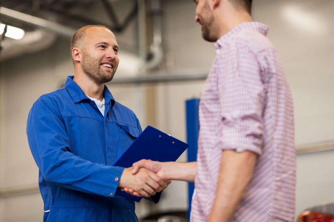 Two men shaking hands